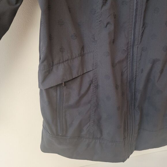 Lululemon Hooded Windbreaker Light Active Navy Blue Dot Print Women Sz 6 Jacket - Picture 7 of 12